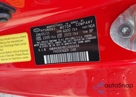 2012 Hyundai Genesis 3.8 Grand Touring z USA, uszkodzony, nr VIN KMHHU6KH8CU066494